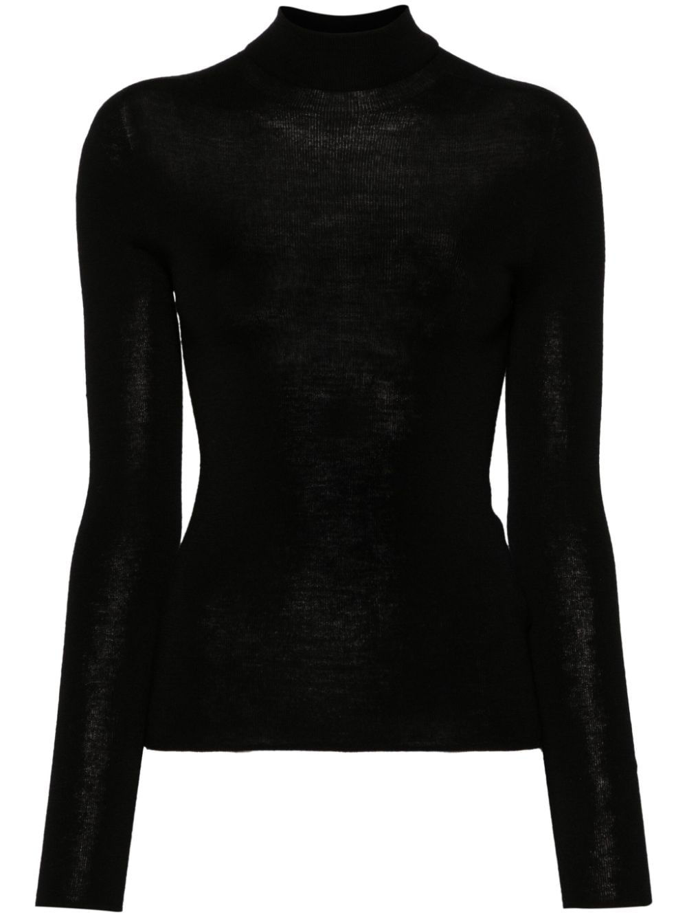 Dorothee Schumacher fine-ribbed roll-neck jumper - Black von Dorothee Schumacher