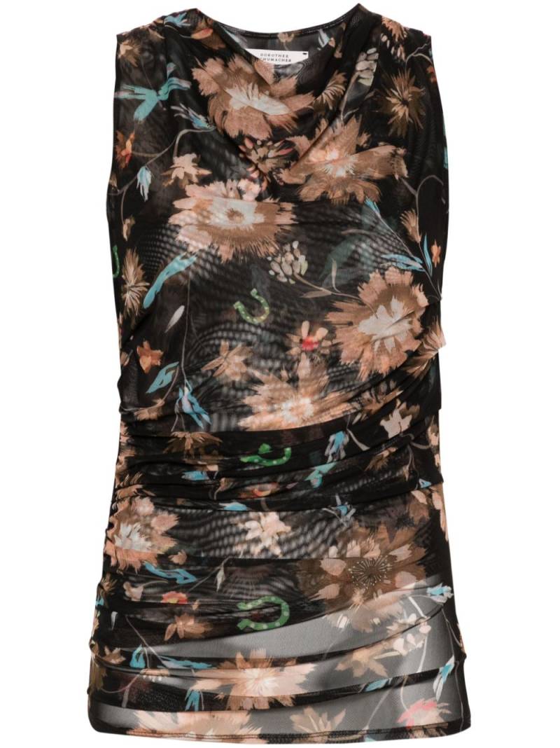 Dorothee Schumacher floral-print semi-sheer blouse - Black von Dorothee Schumacher