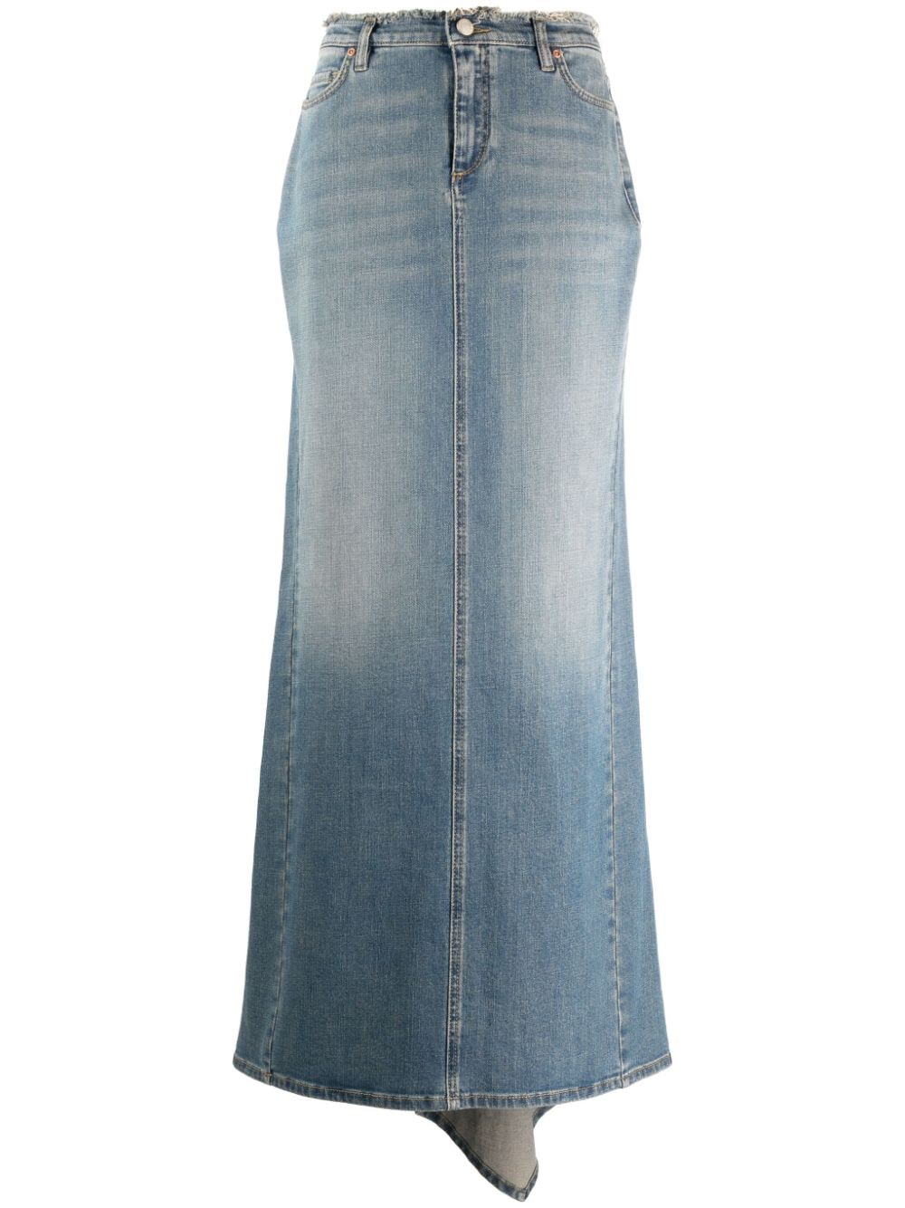 Dorothee Schumacher frayed-edge long denim skirt - Blue von Dorothee Schumacher