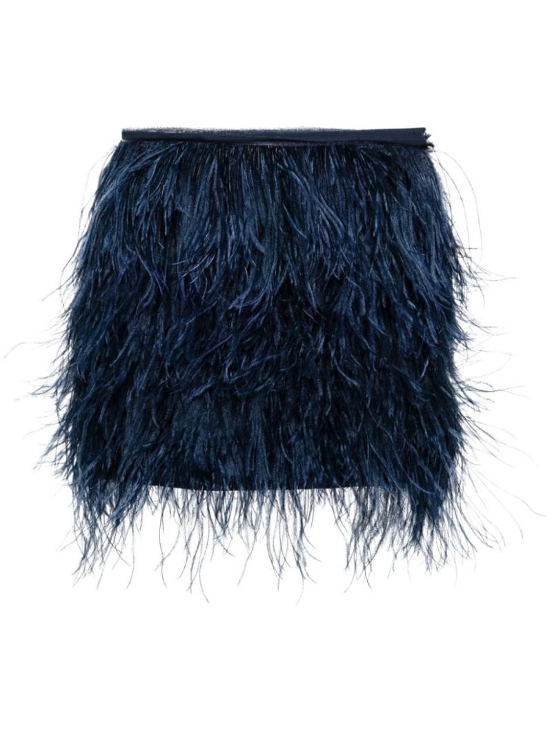 Dorothee Schumacher fully-feather appliqué mini skirt - Blue von Dorothee Schumacher