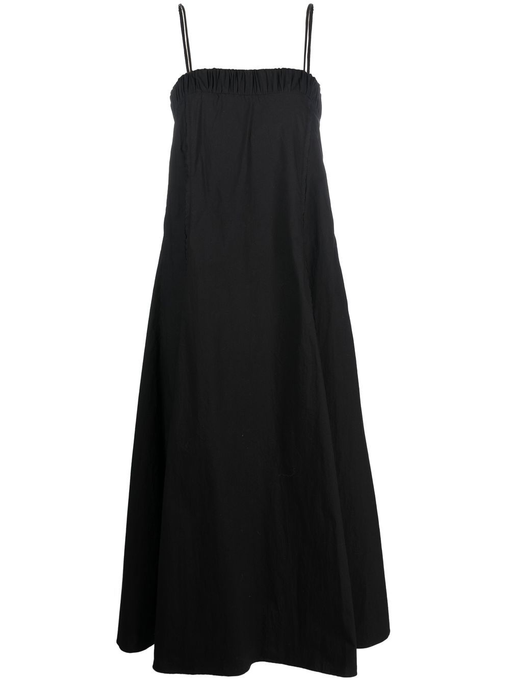 Dorothee Schumacher gathered-detail cotton maxi dress - Black von Dorothee Schumacher