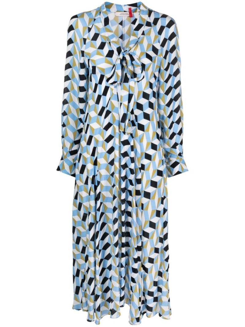 Dorothee Schumacher geometric-print V-neck shirtdress - Black von Dorothee Schumacher