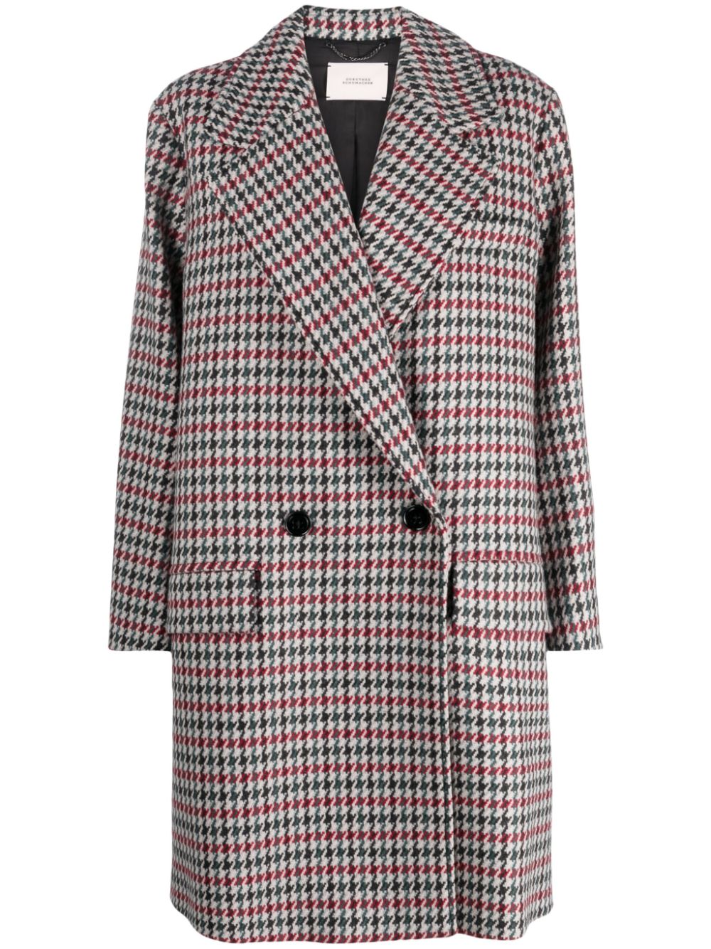 Dorothee Schumacher houndstooth double-breasted coat - White von Dorothee Schumacher