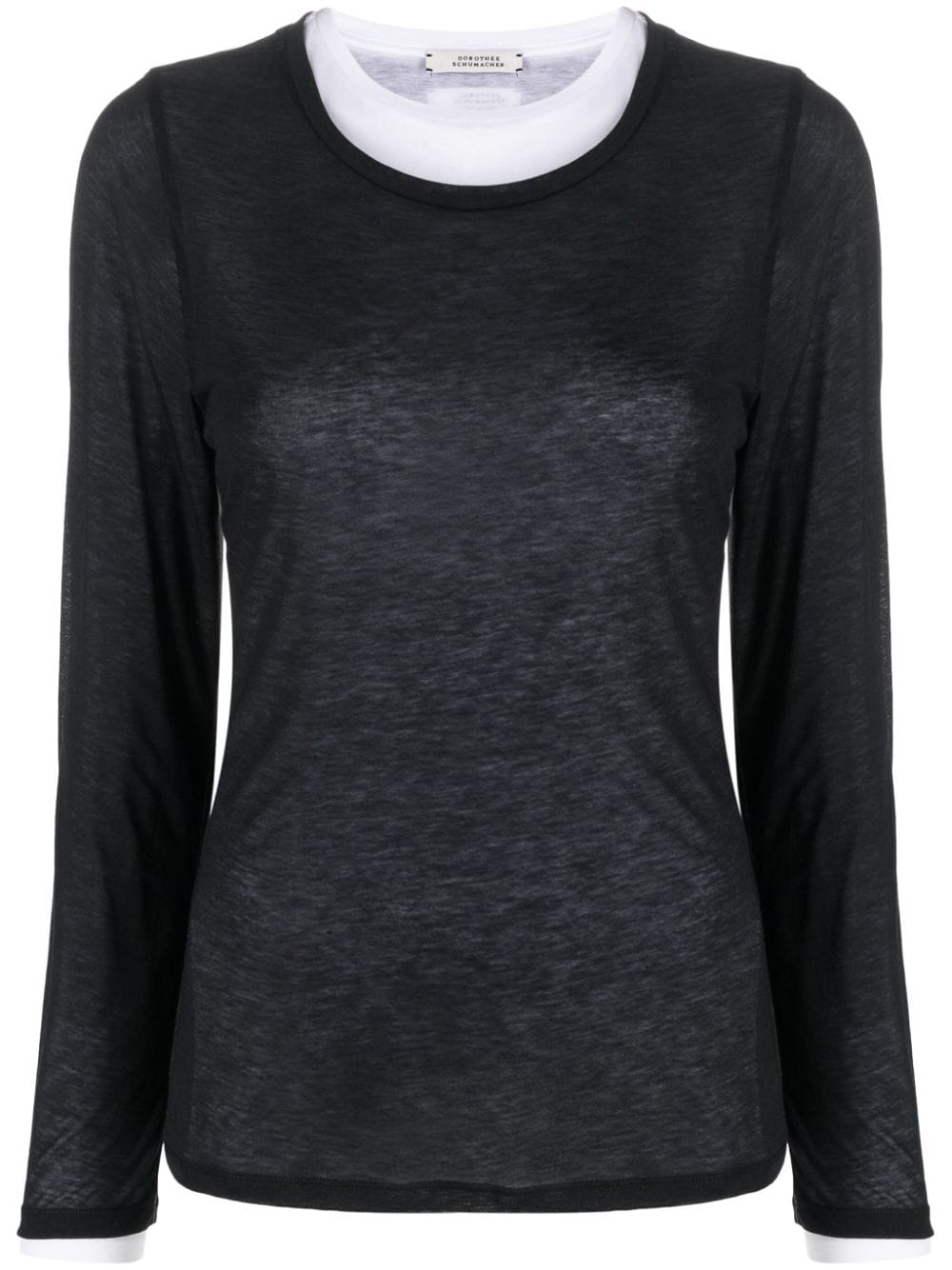 Dorothee Schumacher layered-design crew-neck top - Black von Dorothee Schumacher