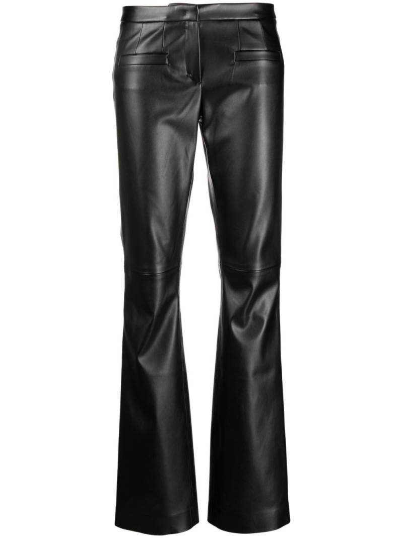 Dorothee Schumacher mid-rise faux-leather flared trousers - Black von Dorothee Schumacher