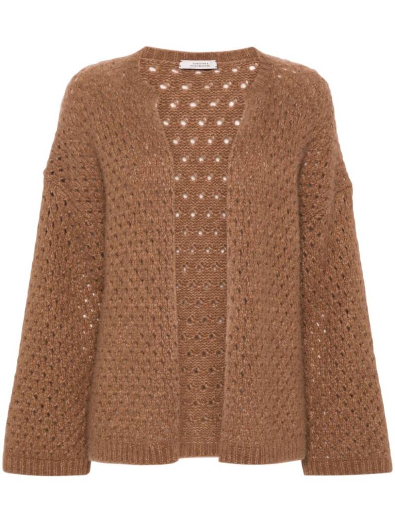 Dorothee Schumacher open-knit brushed cardigan - Brown von Dorothee Schumacher