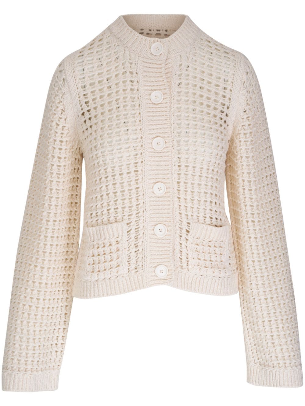 Dorothee Schumacher round neck open-knit cardigan - Neutrals von Dorothee Schumacher