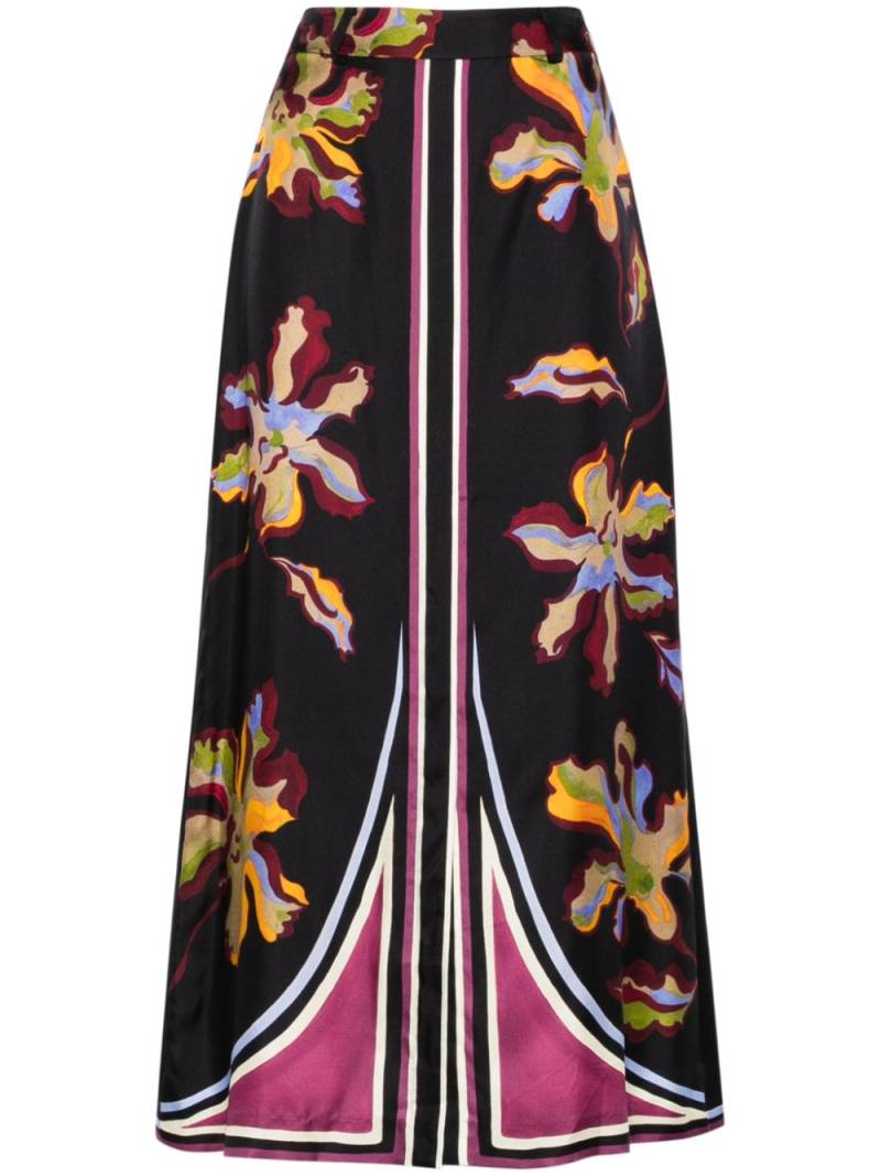 Dorothee Schumacher silk twill midi skirt - Multicolour von Dorothee Schumacher