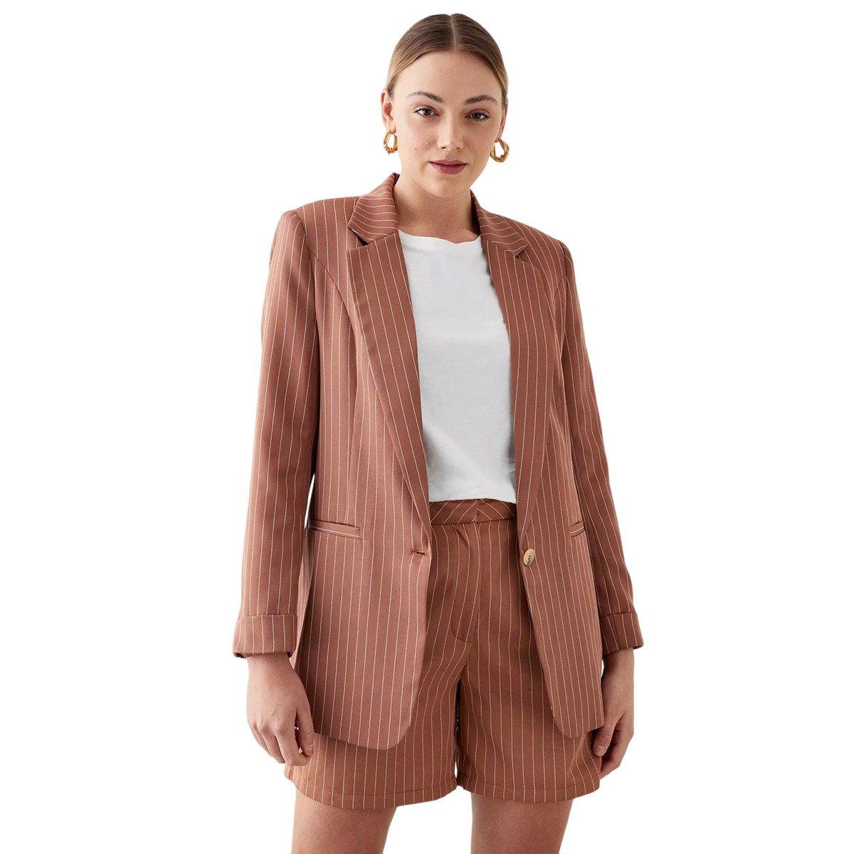 Blazer Einreihig Damen Tan 36 von Dorothy Perkins