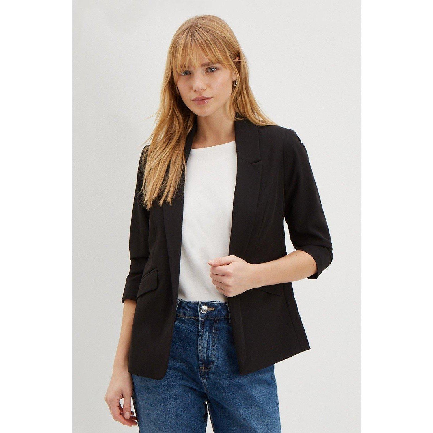 Blazer Gerafft Damen Schwarz 44 von Dorothy Perkins