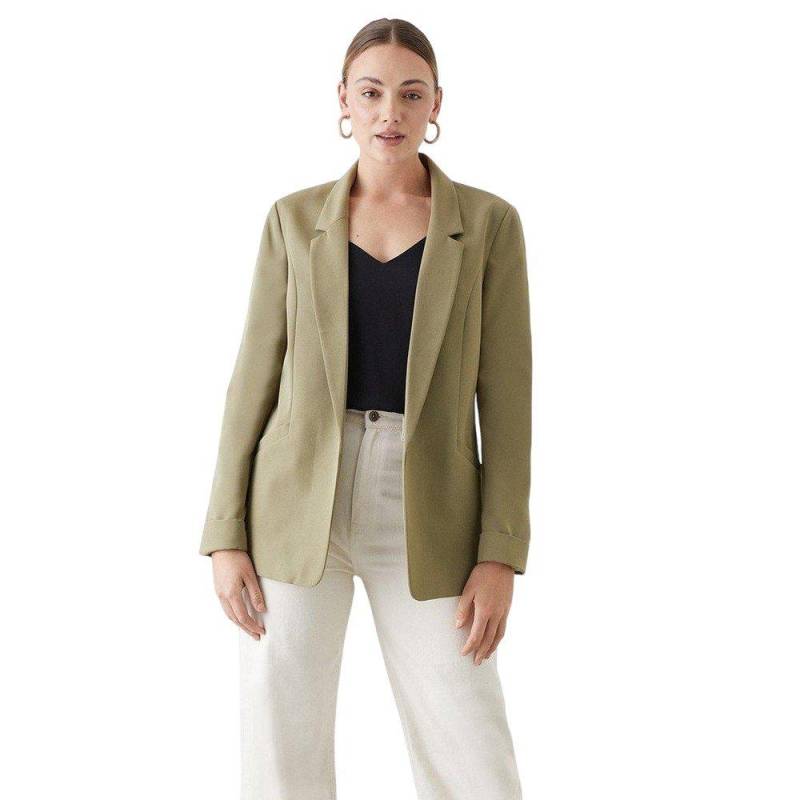 Blazer Umgekrempelter Umschlag Damen Khaki 42 von Dorothy Perkins