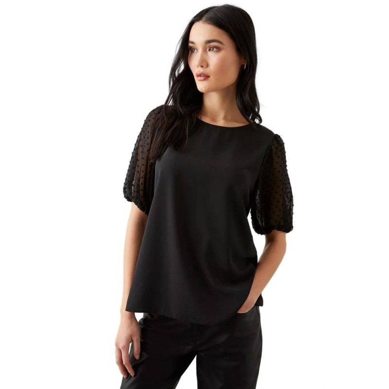 Bluse Kontrastärmel Damen Schwarz 34 von Dorothy Perkins