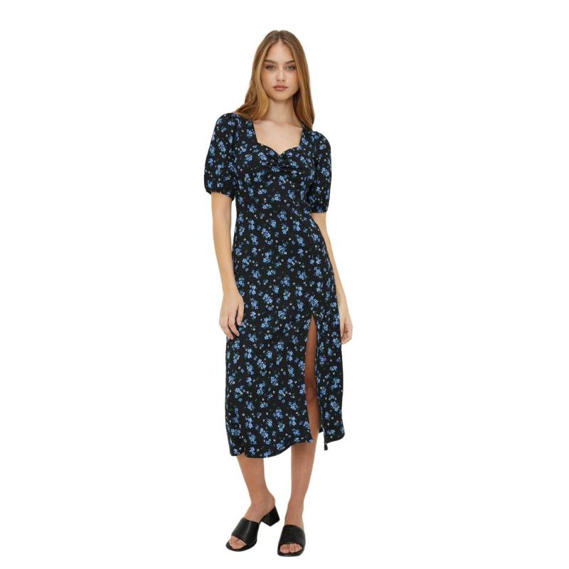 Midikleid Herzausschnitt Damen Blau 34 von Dorothy Perkins