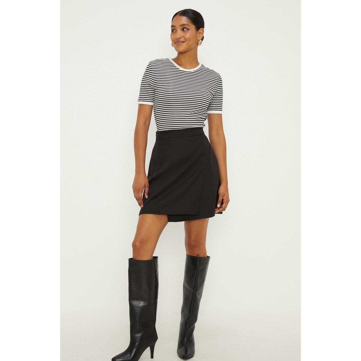 Minirock Wickel Damen Schwarz 38 von Dorothy Perkins