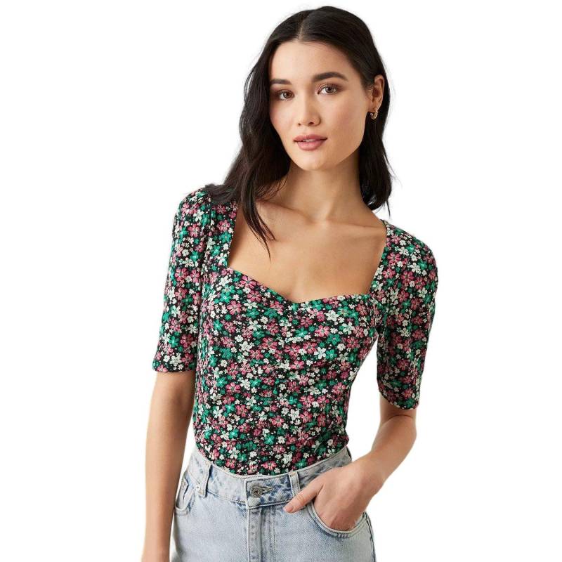 Oberteil Herzausschnitt Kurzärmlig Damen Multicolor L von Dorothy Perkins