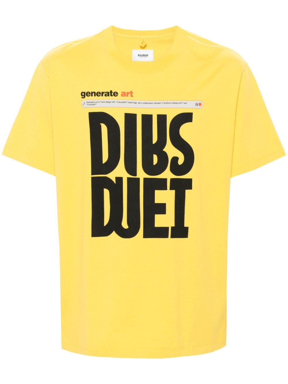 Doublet AI-Generated cotton T-shirt - Yellow von Doublet