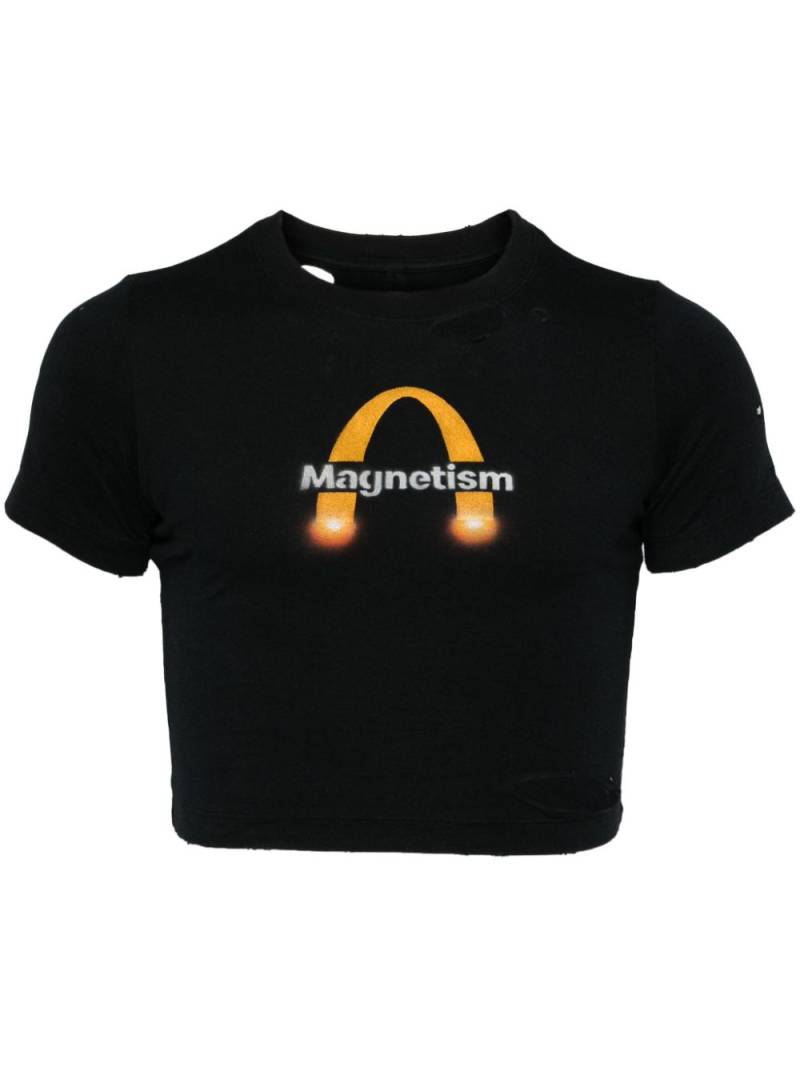 Doublet Magnetism distressed baby T-shirt - Black von Doublet