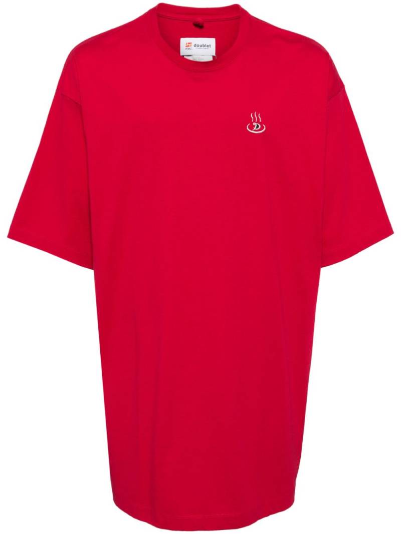 Doublet Onsen Noren cotton T-shirt - Red von Doublet