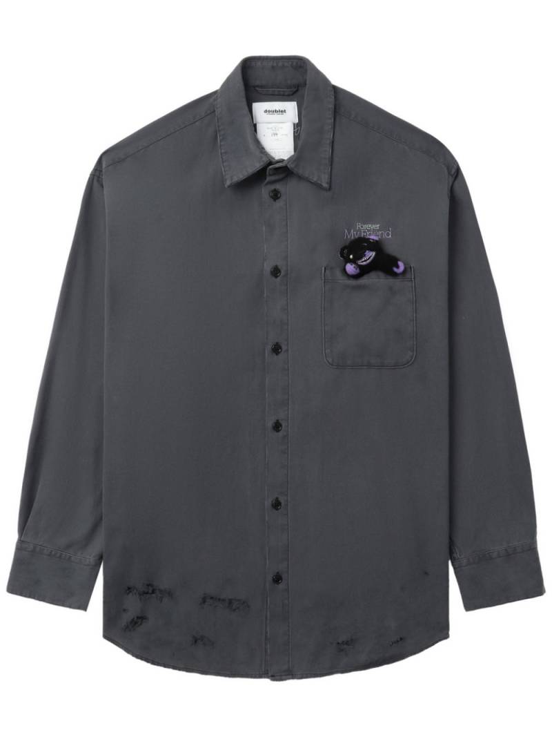 Doublet appliqué-detail shirt - Black von Doublet