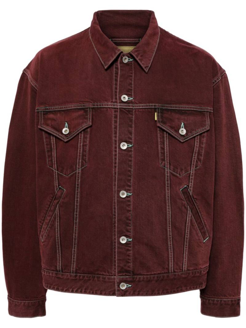 Doublet contrast-stitching denim jacket - Red von Doublet