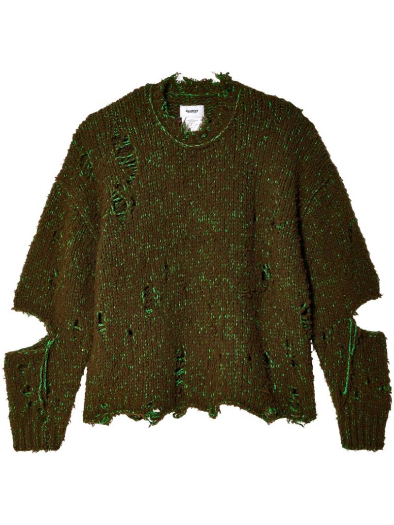 Doublet distressed-effect jumper - Green von Doublet