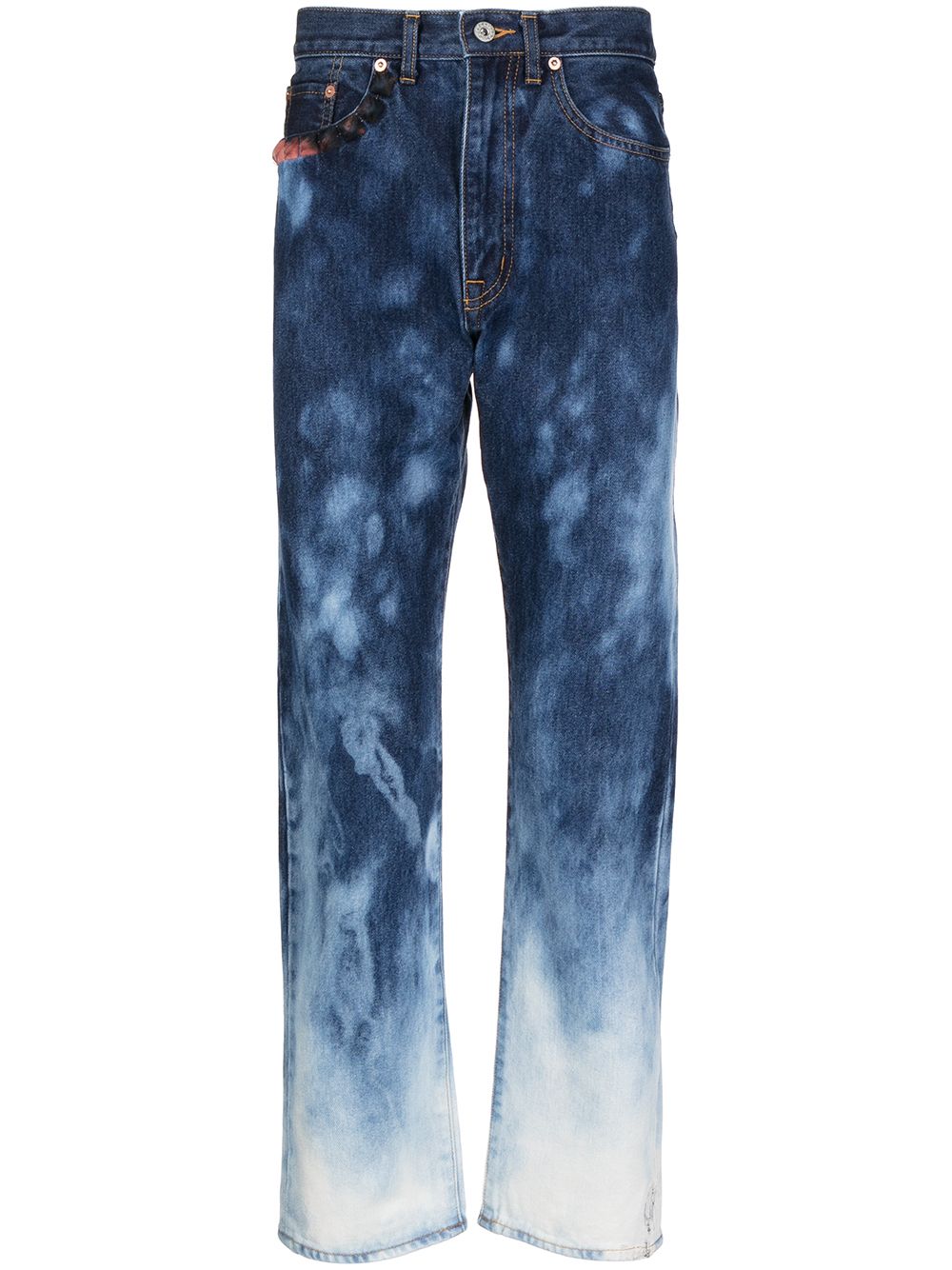 Doublet faded-effect straight-leg jeans - Blue von Doublet