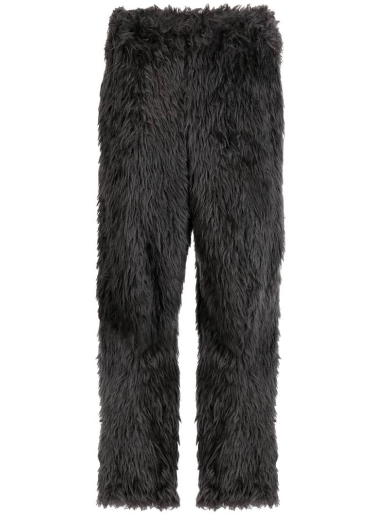 Doublet faux-fur slim-cut trousers - Black von Doublet