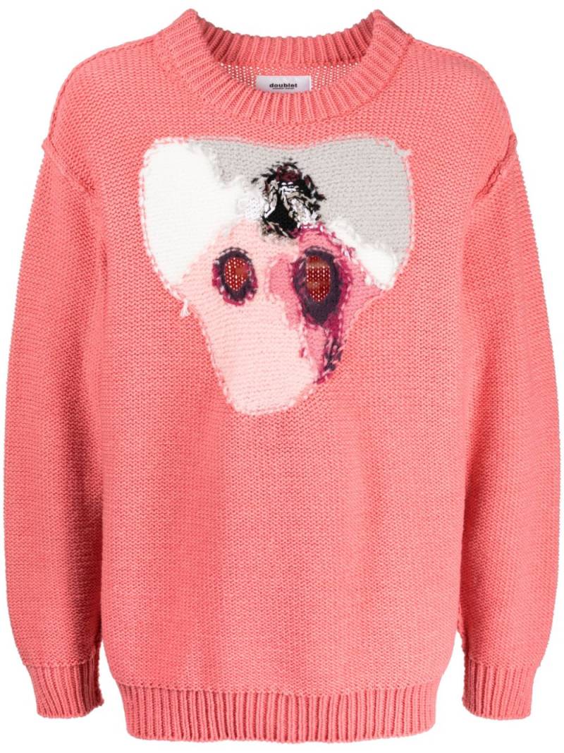 Doublet intarsia-knit wool-blend jumper - Pink von Doublet