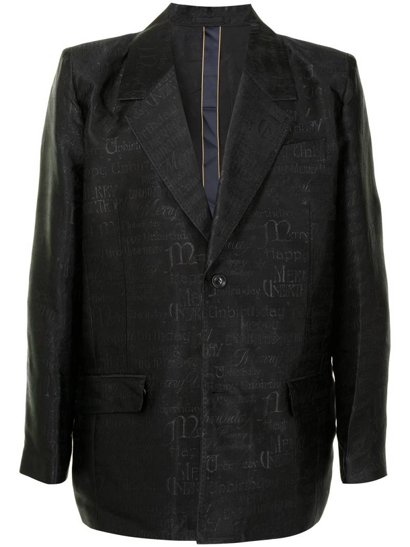 Doublet jacquard-patterned single-breasted blazer - Black von Doublet