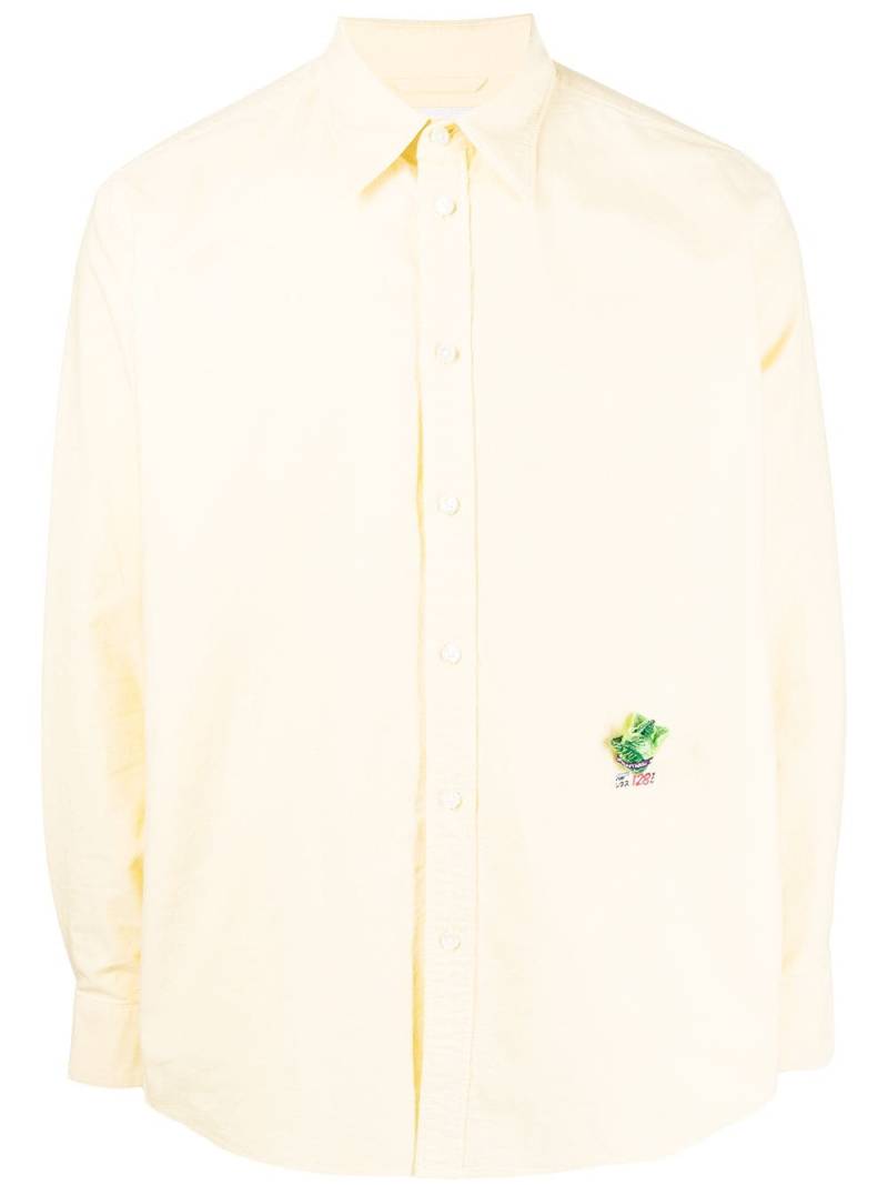 Doublet lettuce-detail long-sleeve shirt - Yellow von Doublet