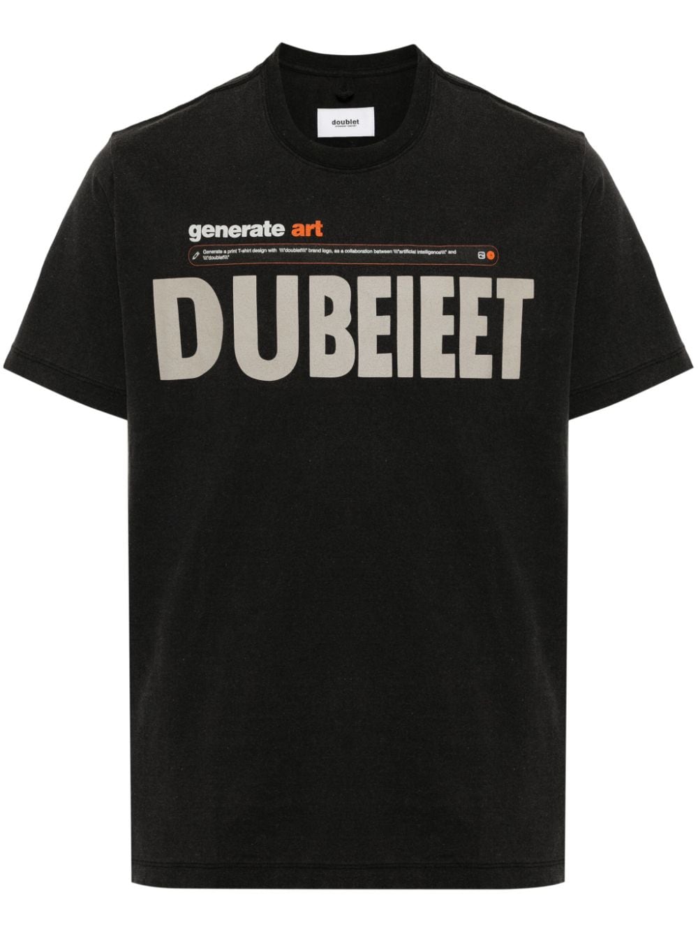 Doublet logo-print cotton T-shirt - Grey von Doublet