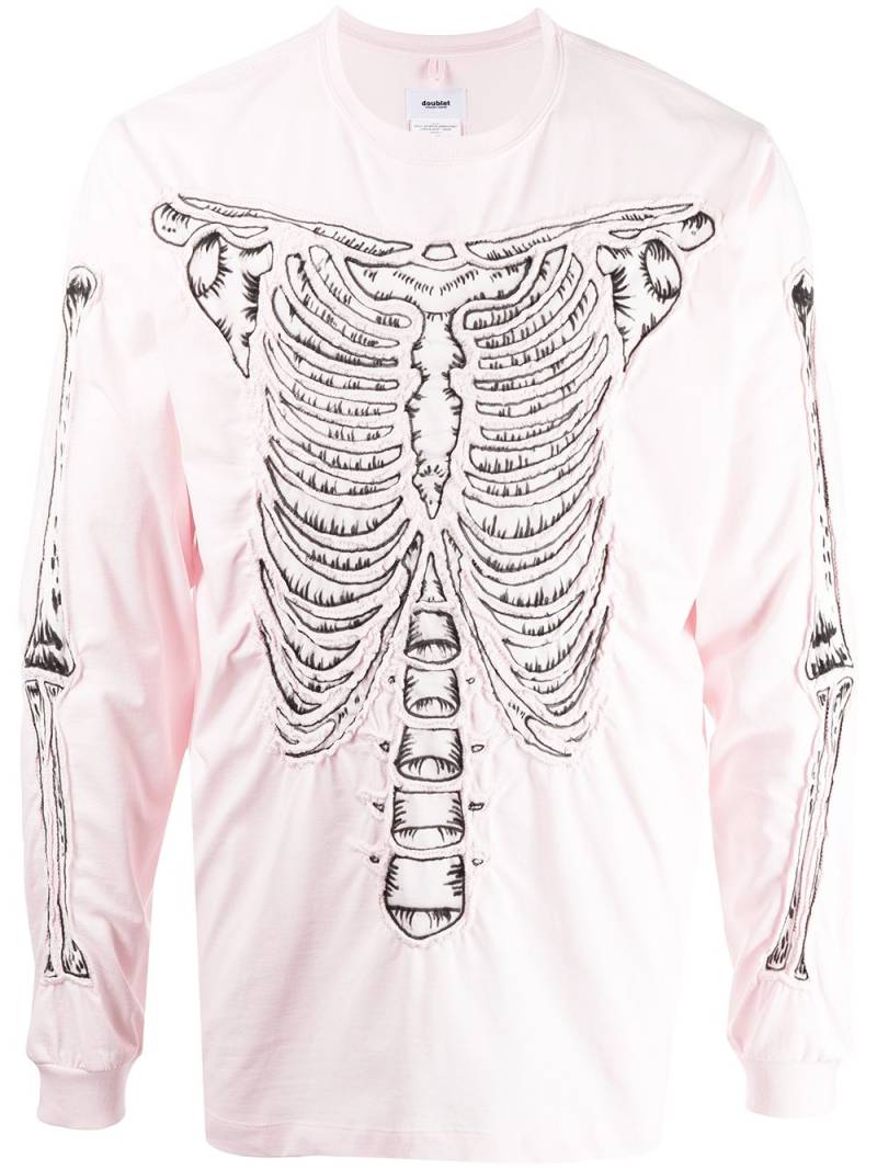 Doublet skeleton long-sleeve T-shirt - Pink von Doublet