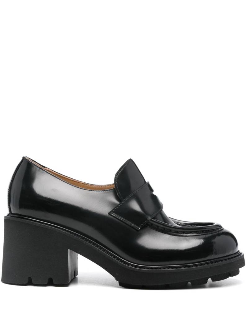 Doucal's 70mm leather loafer - Black von Doucal's