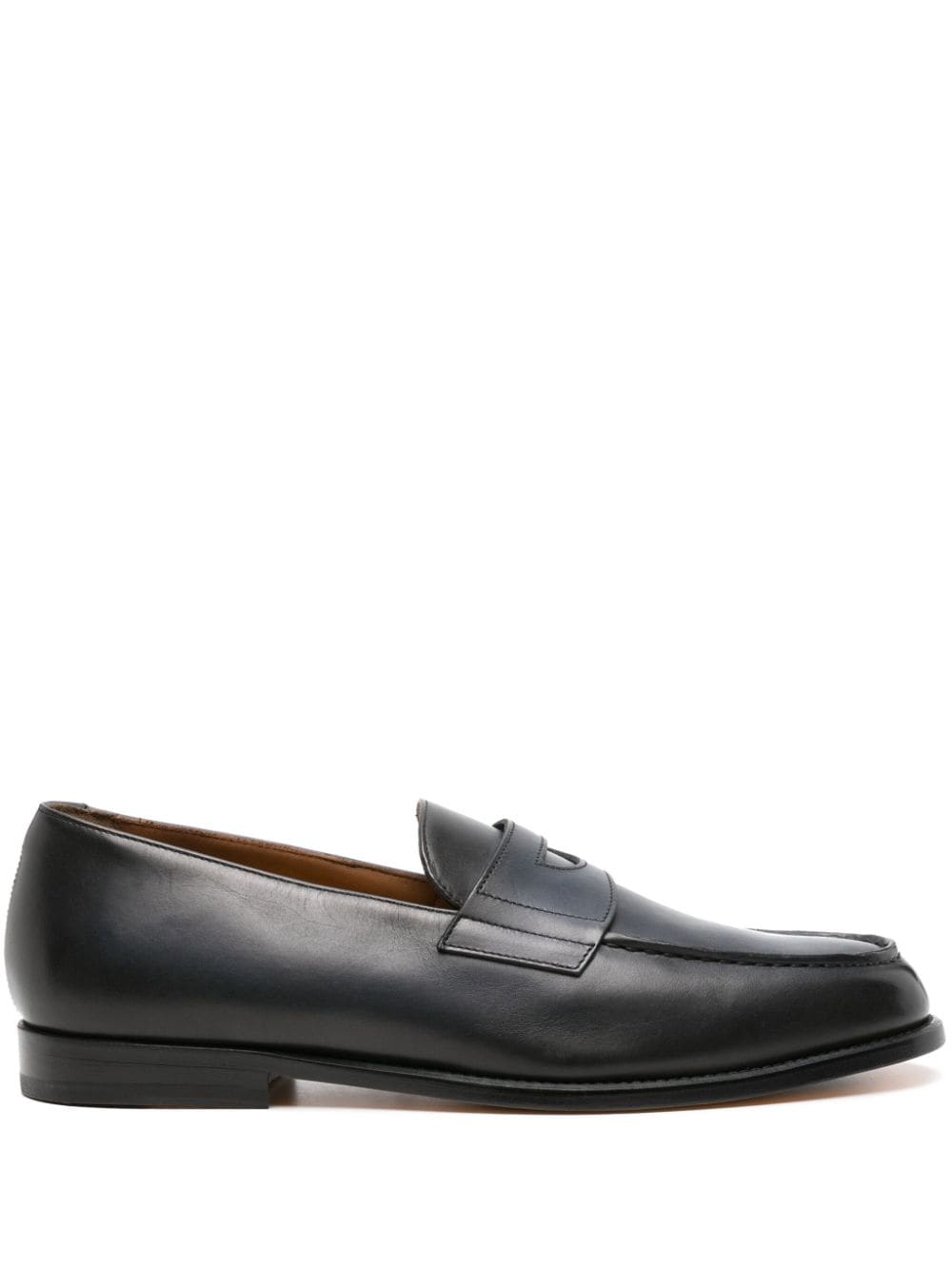 Doucal's faded leather penny loafers - Blue von Doucal's