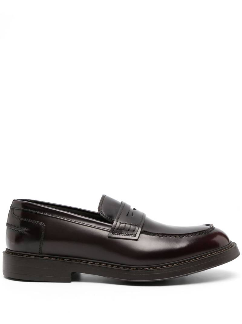 Doucal's high-shine leather loafers - Red von Doucal's