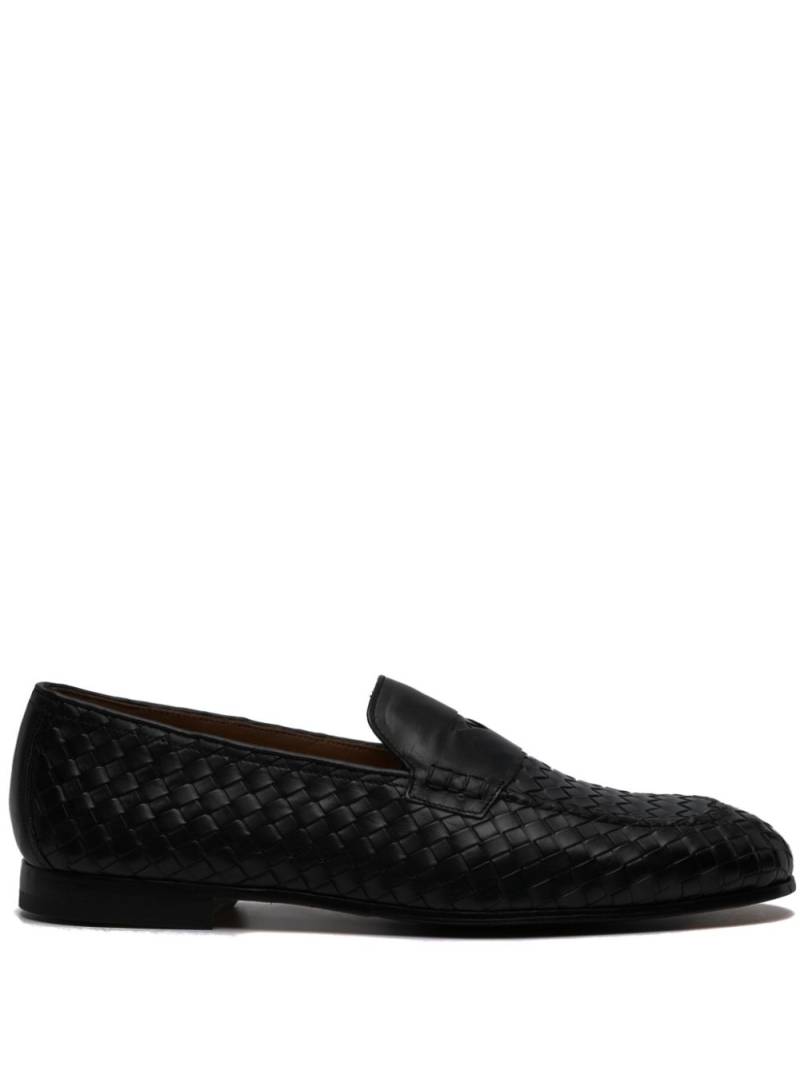 Doucal's interwoven-design leather loafers - Black von Doucal's