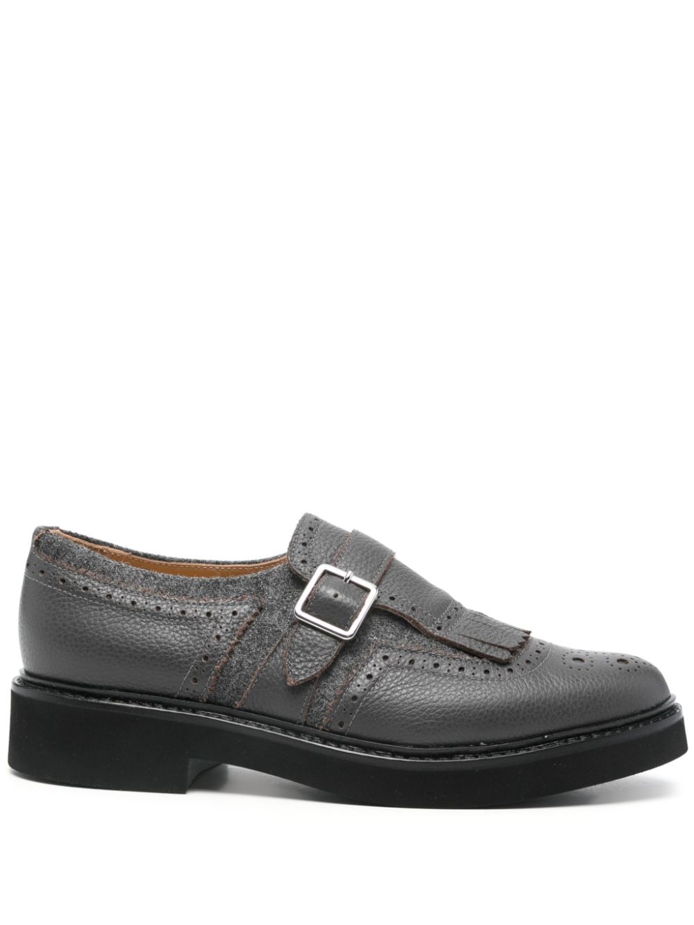 Doucal's leather fringed brogues - Grey von Doucal's