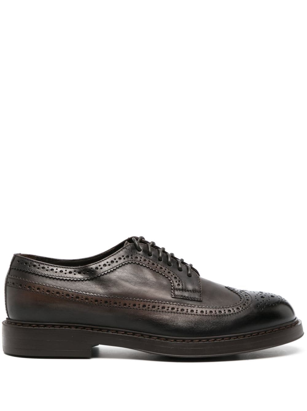 Doucal's leather lace-up Brogue shoes - Brown von Doucal's