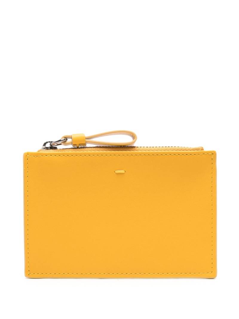 Doucal's logo-debossed leather card holder - Yellow von Doucal's