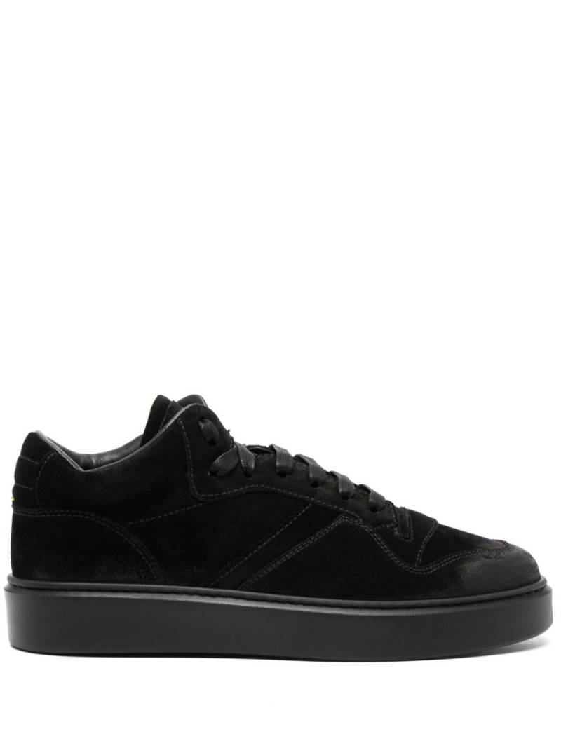 Doucal's logo-debossed suede sneakers - Black von Doucal's