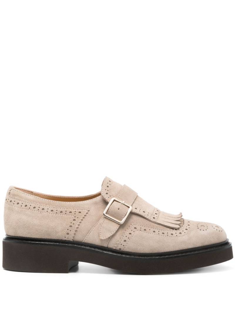 Doucal's monk-strap suede brogues - Neutrals von Doucal's