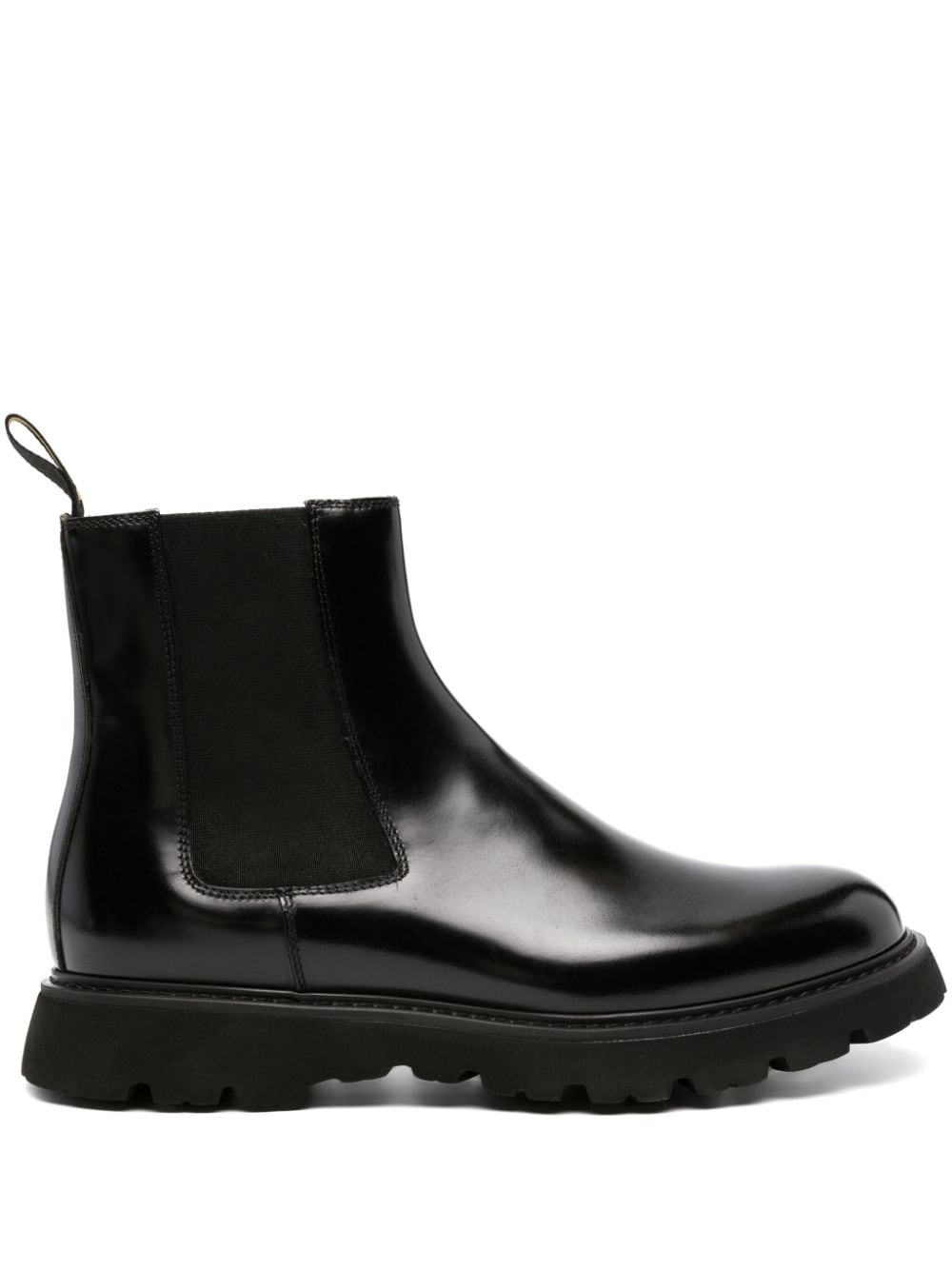 Doucal's patent-leather Chelsea boots - Black von Doucal's