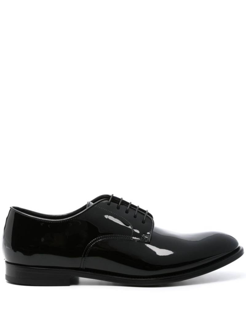 Doucal's patent-leather derby shoes - Black von Doucal's