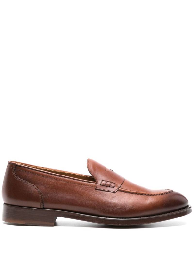 Doucal's penny-slot leather loafers - Brown von Doucal's