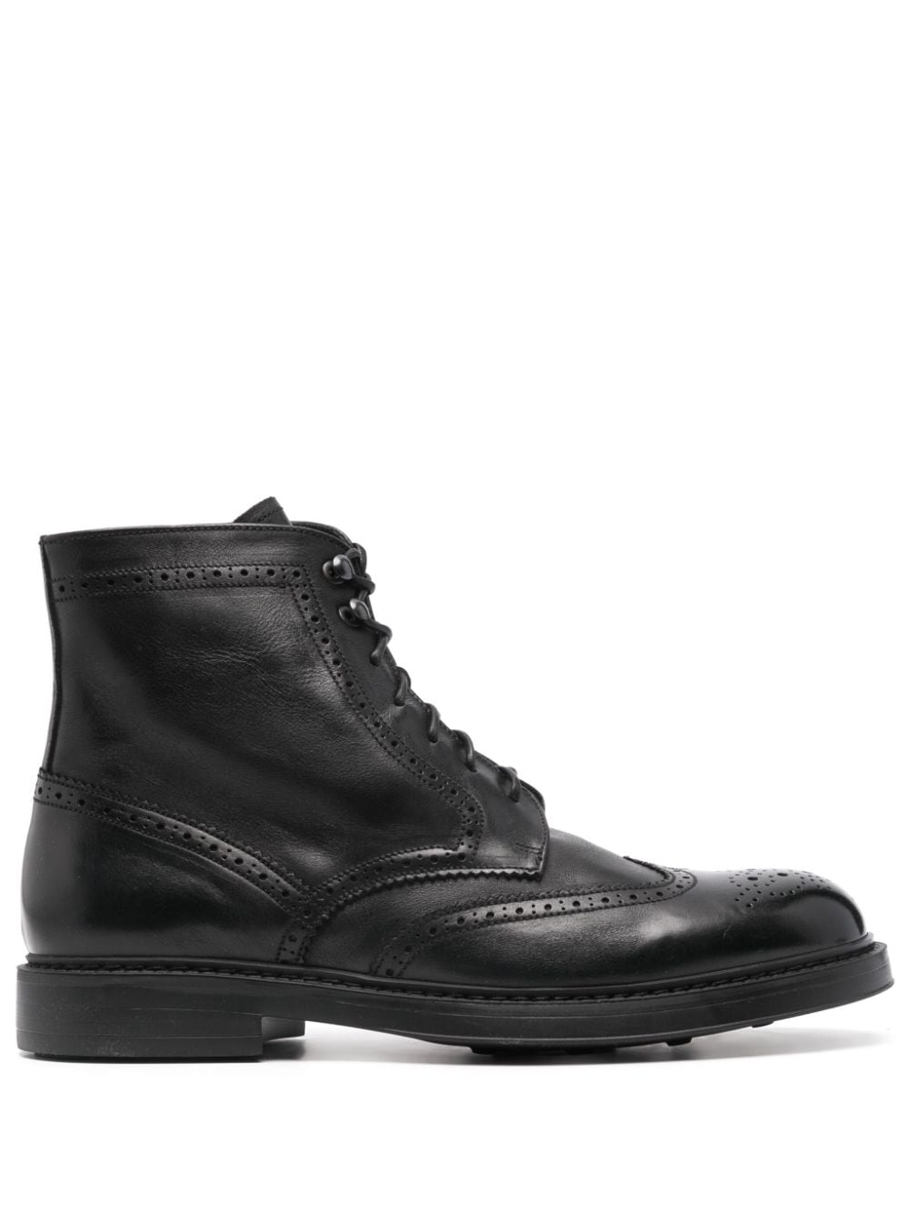 Doucal's perforated-design boots - Black von Doucal's