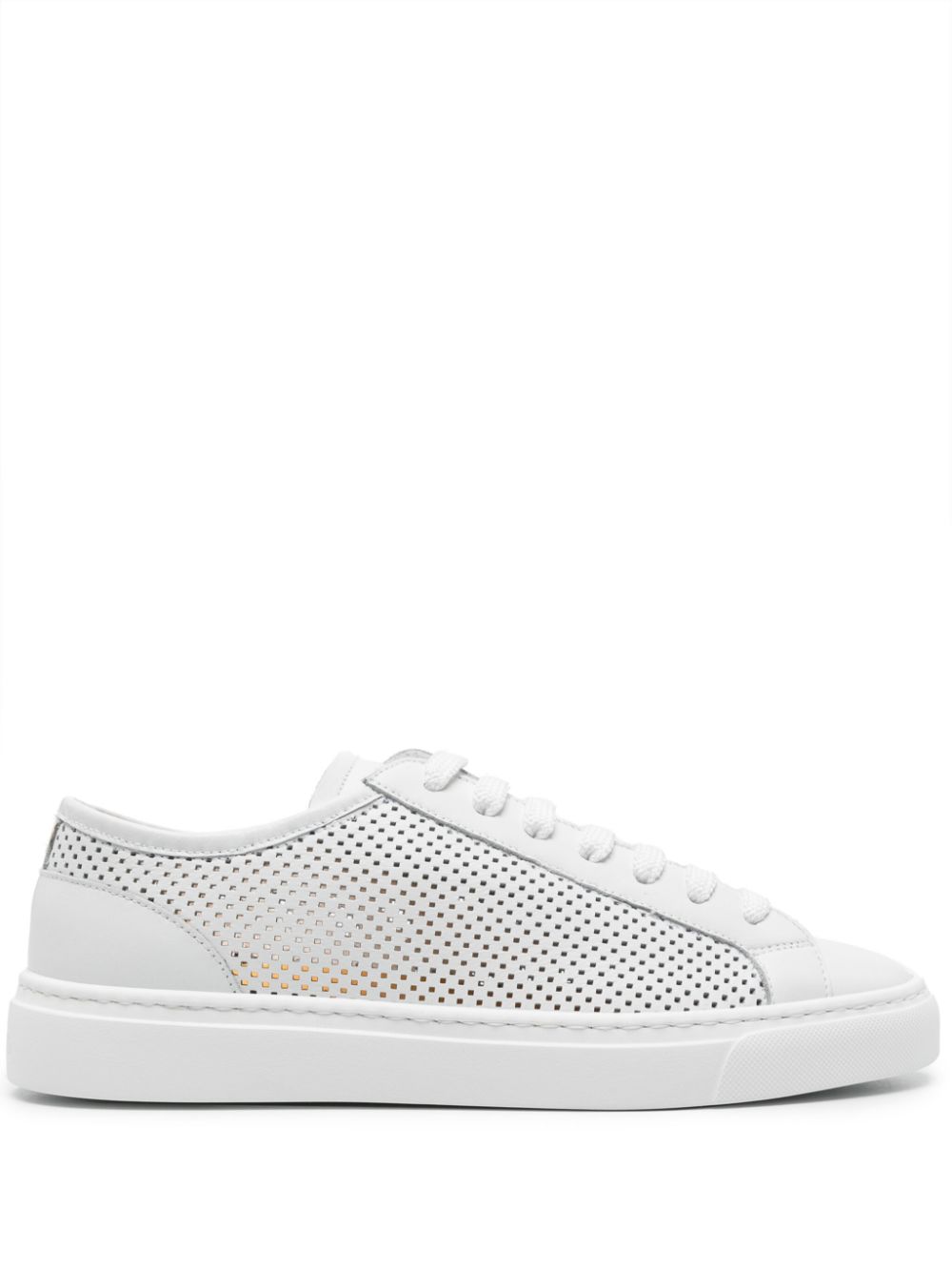 Doucal's perforated leather sneakers - White von Doucal's