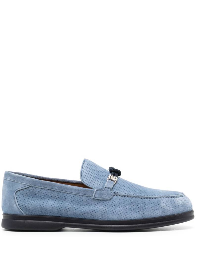 Doucal's perforated suede loafers - Blue von Doucal's