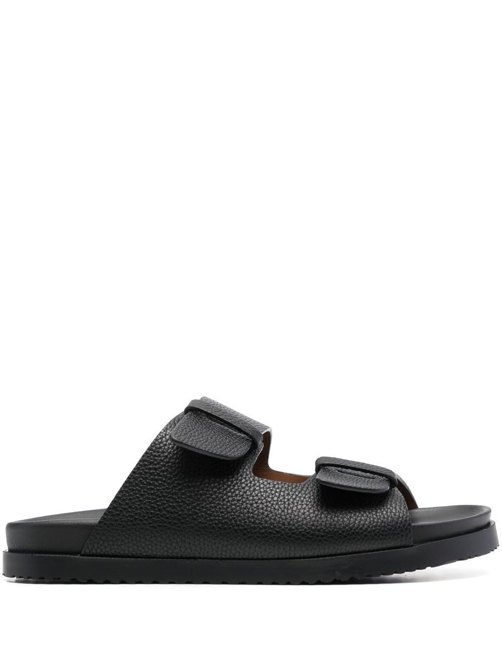 Doucal's suede double strap sandals - Black von Doucal's