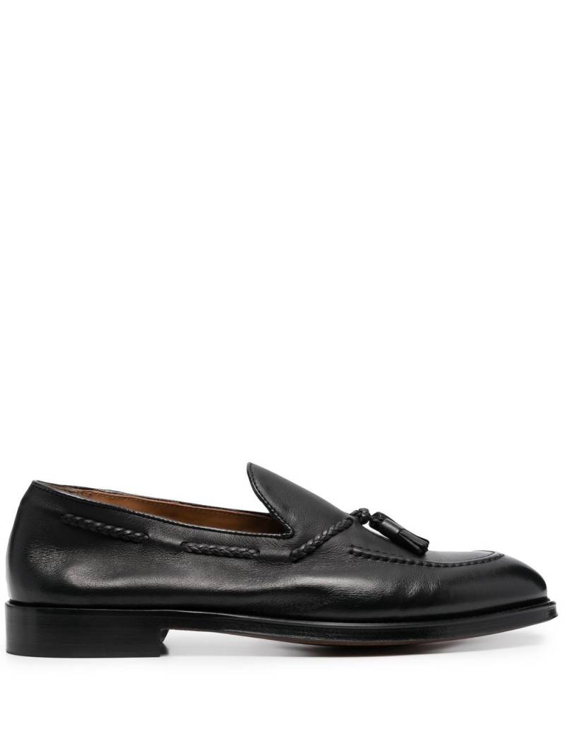 Doucal's tassel-trim leather loafers - Black von Doucal's