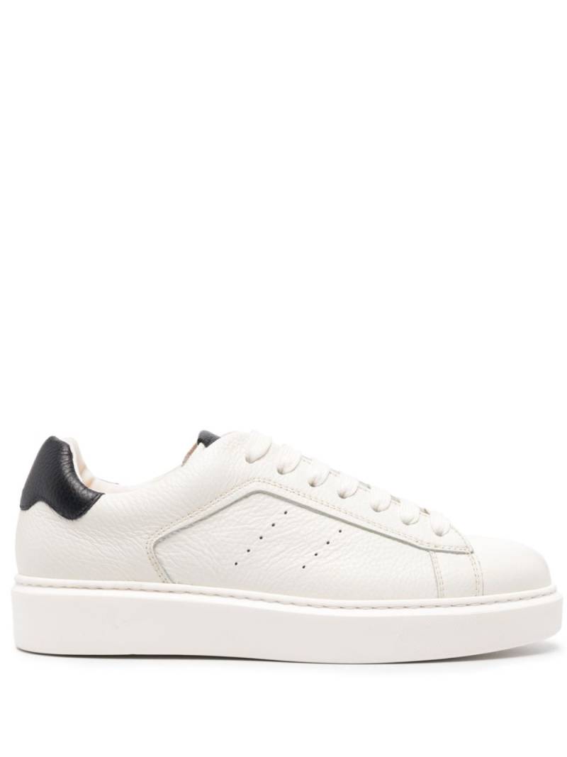 Doucal's tumbled leather sneakers - White von Doucal's